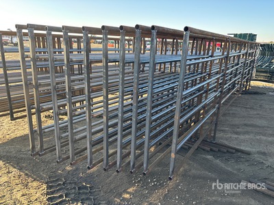 Quantity of (10) 24 ft Custom Steel Livestock Panel (Unused)