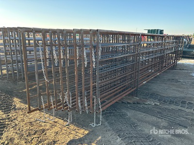 Quantity of (10) 24 ft Custom Steel Livestock Panel (Unused)