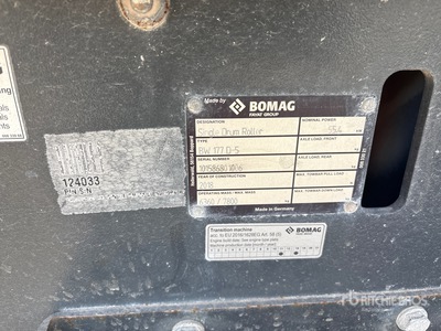 2018 Bomag BW177 O-5 Smooth Drum Compactor