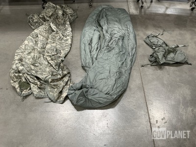 (15) Sleeping Bags, (30) Compression Stuff Sacks & Assorted Items