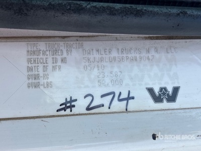 2011 Western Star 4900 6x4 T/A Day Cab Truck Tractor