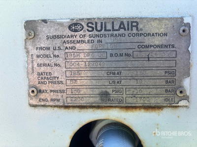 Sullair 185H Mobile ضاغط هوائي