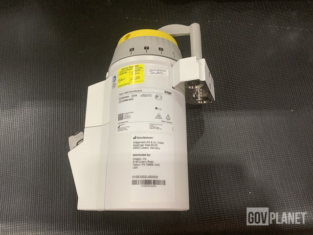 (2) Drager Vapor 2000 Anesthetic Vaporizers