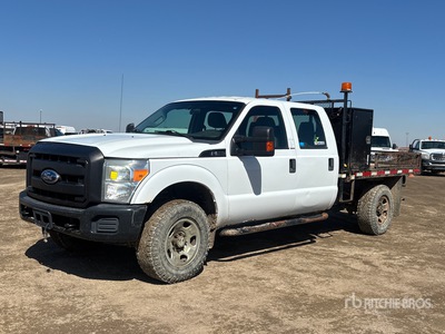 2011 Ford F-350 XL 4x4 Crew Cab Flatbed Truck