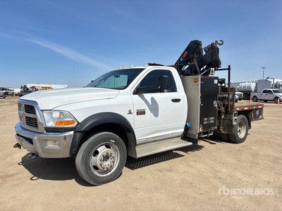 2010 Hiab 0550-3 CLX 1580 kg Knuckle Boom on 2011 Dodge Ram 5500 4x4 Boom Truck