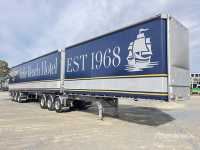 2019 Vawdrey Tri/A B-Double Combination Curtain Side Trailer