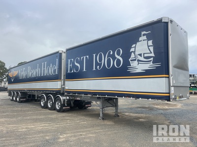 2019 Vawdrey Tri/A B Double Combination Curtain Side Trailer
