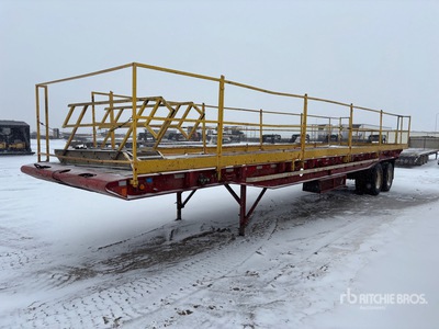 1978 Neils 43 ft T/A Flatbed Remorque pour champ pétrolifère