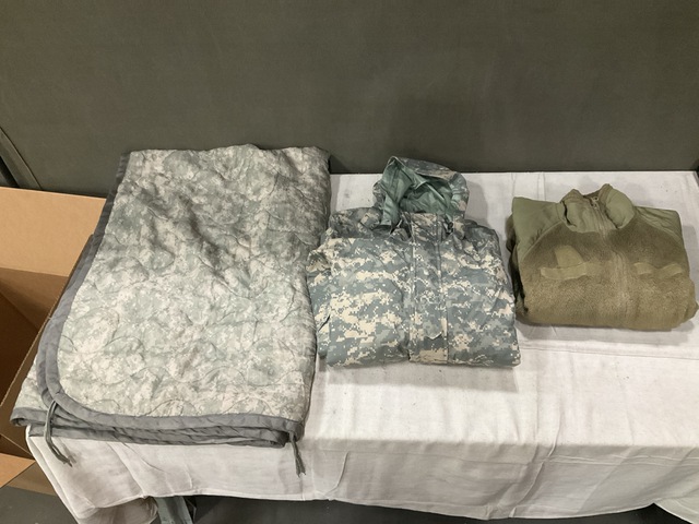 (3) Wet Weather Poncho, (4) Cold Weather Parkas & Assorted Items