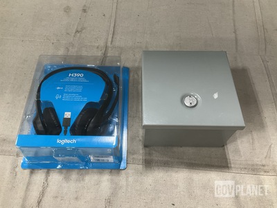 (13) Hoffman A6N64 Enclosures & (30) Logitech H390 USB Computer Headsets