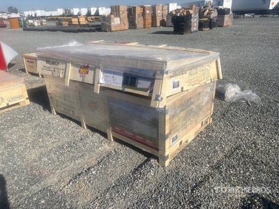 Quantity of (2) Crates of 2026 SDL2533DGMS 25 ft x 33 ft Double Garage Metal Shed (Unused)