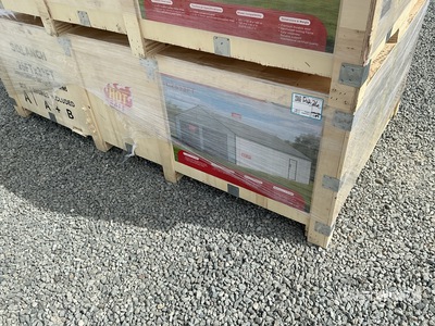 2026 SDL2533DGMS 25 ft x 33 ft Double Garage Metal Shed (Unused)