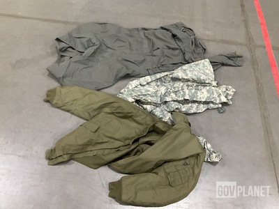 (2) Pairs of Flyer’s Coveralls, (13) Wet Weather Jackets & Assorted Items