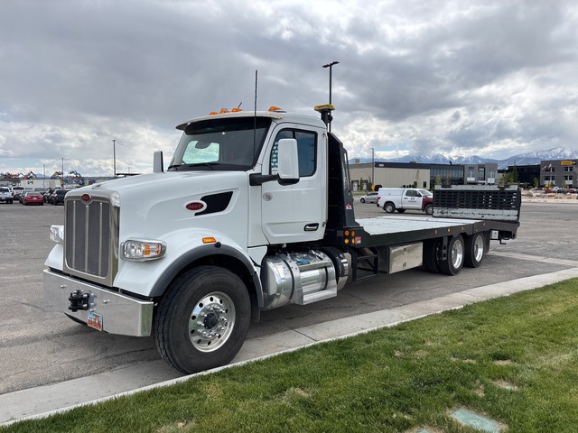 2024 Peterbilt 567 6x4 Flatbed Truck w/Versatran 015T-28G4 Retriever