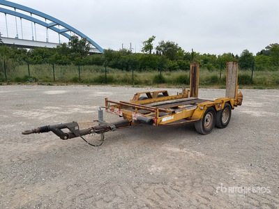 1993 Moiroud ECO350A 2800 kg 3.50 m T/A Remorque Plateau 2 Essieux Rimorchio per attrezzatura