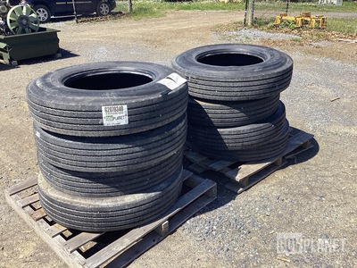(8) Dunlop 10R22.5 Tires