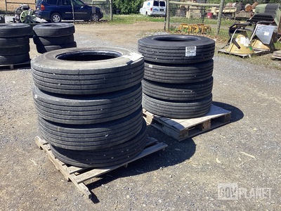 (8) Dunlop 10R22.5 Tires