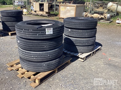 (4) Michelin 10R22.5 Tires & (4) Continental 10R22.5 Tires