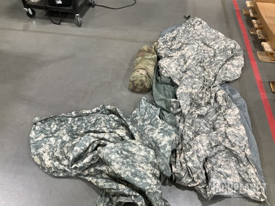 (2) LiteFighter Shelters, (26) Wet Weather Poncho Liners & Assorted Items