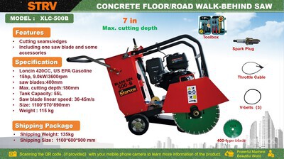 2026 STARVOX XLC-500B Walk-Behind Saw (Unused)