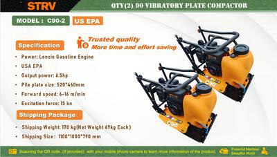 Quantity of (2) 2026 STARVOX C90-2 Vibratory Plate Compactor (Unused)