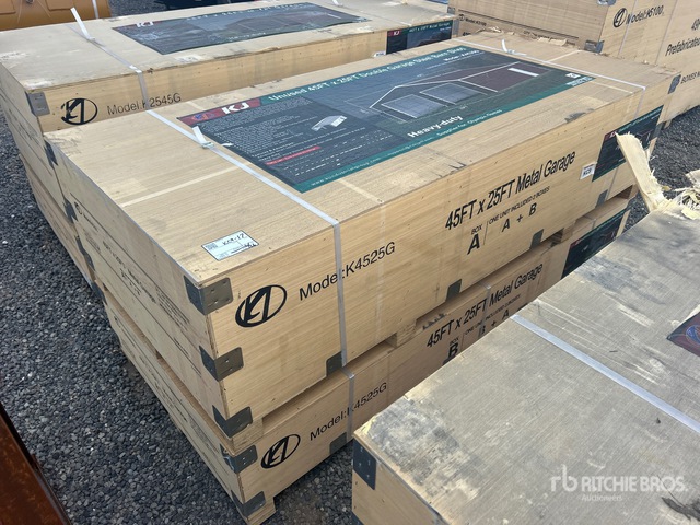 2026 KJ K4525G Double Garage Metal Shed (Unused)