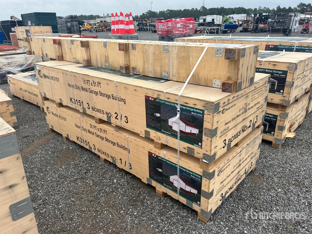 2026 KJ K3151 31 ft x 51 ft Heavy Duty Metal Garage Storage Building (Unused)