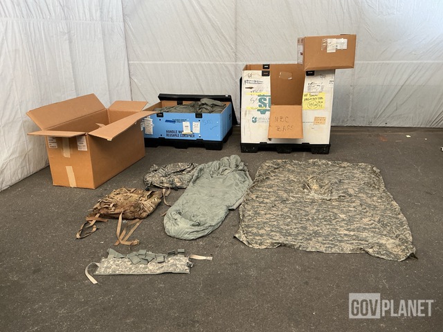 (44) Wet Weather Ponchos, (16) Sleeping Bags & Assorted Items