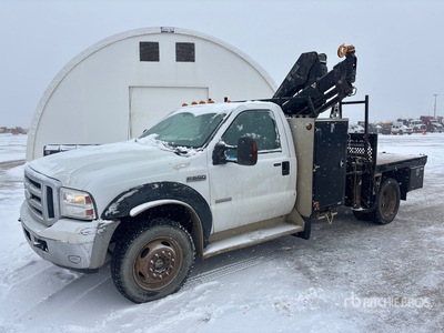 2006 Hiab 077 CLX 3350 kg Knuckle Boom on 2007 Ford F-550 XLT 4x4 Ciężarówka z wysięgnikiem