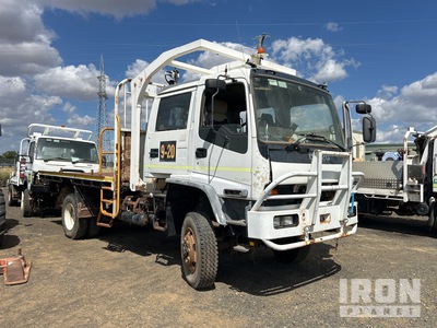 2006 Isuzu FTS 750 4x4 Crew Cab Flatbed Truck (Inoperable)