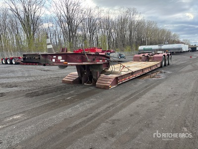 1997 Danem DMT35 Tri/A Double Drop Removable Gooseneck Lowboy Trailer