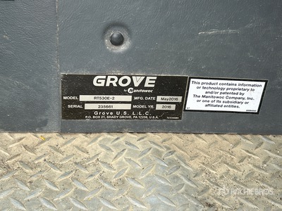 2016 Grove RT530E-2 30 ton 4x4 رافعة للطرق الوعرة
