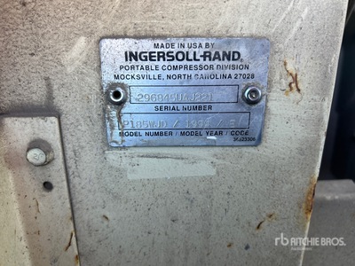 1999 Ingersoll Rand 185 Mobile Air Compressor