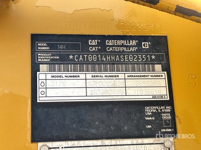 2007 Cat 14H Motor Grader