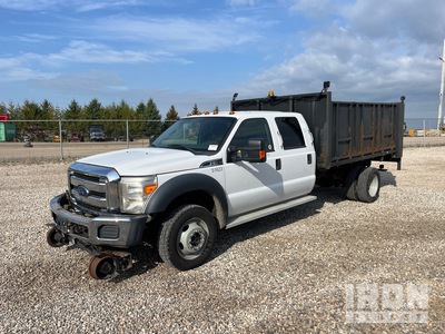 2015 Ford F-550 XLT 4x4 Crew Cab Hi-Rail Ciężarówka z płaską platformą