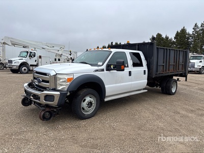 2015 Ford F-550 XLT 4x4 Crew Cab Hi-Rail Flatbed Truck