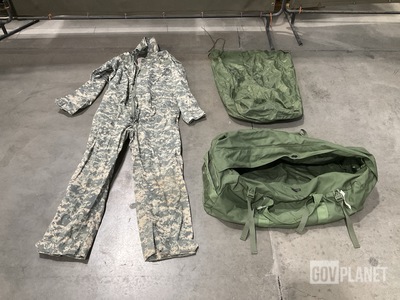 (18) Pairs of Mechanics Coveralls, (45) Duffel Bags & Assorted Items