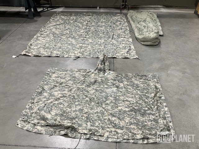 (44) Tarpaulins, (39) Wet Weather Ponchos & (33) Sleeping Bags