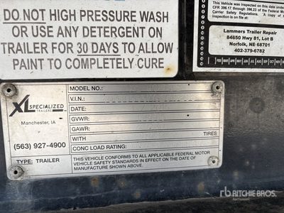 2016 XL Specialized XL 110 HDE 55 ton Tri/A Extendable Removable Gooseneck Lowboy Trailer