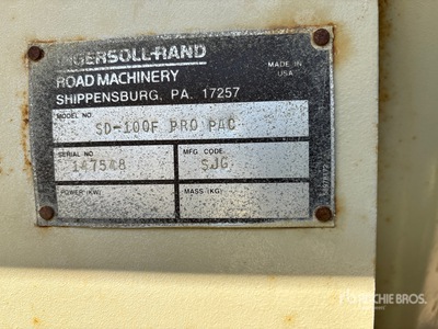 1996 Ingersoll Rand SD100F Pro Pac Padfoot Drum Compactor