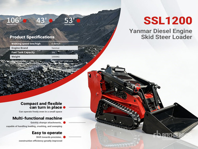2026 SSL1200 Mini Red Yanmar Diesel Chargeuse sur rails compacte (Unused)