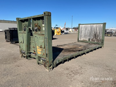 20 ft x 8 ft Hook-Lift Flat rack container