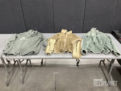 (34) Cold Weather Jackets, (4) Cold Weather Parka Liners & Assorted Items