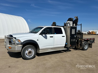 2013 Hiab 077BS-3CLX 3350 kg Articulated Boom on 2012 Ram 5500 4x4 Crew Cab Kranwägen