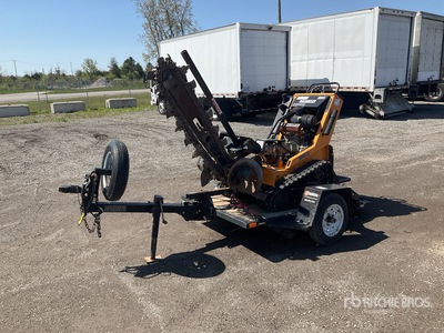 Barreto E2036RTK Tracked Trencher w/ Barreto Trailer