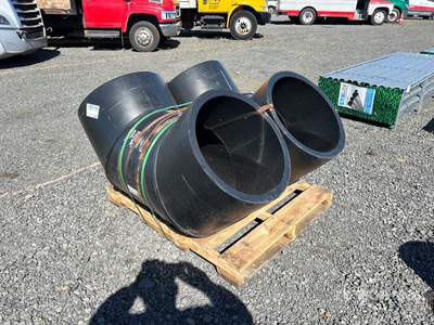Quantity of (2) 24 inch HDPE Pipe Elbow