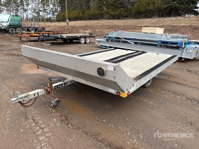 12 ft S/A Snowmobile Flatbed Trailer