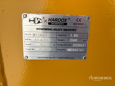 2026 HW BKT336D60HD 60 in Baggerlöffel (Unused)