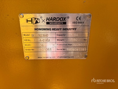 2026 HW BKT336D36HD 36 in Baggerlöffel (Unused)