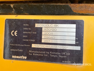 2008 Komatsu PC600LC-8K Excavadora de Cadenas